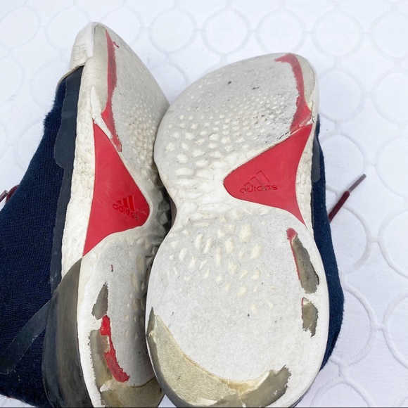 Adidas Harden 1 Sneakers Size 8 Red Black White - Picture 4 of 5